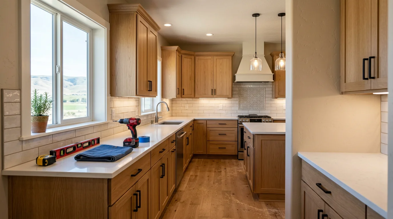 Red Oak Construction crew working on a general contractor project in Fruitland, Idaho