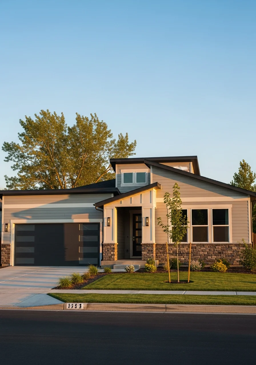 Modern Middleton home with contemporary exterior and well-maintained grounds reflecting the community's growth.